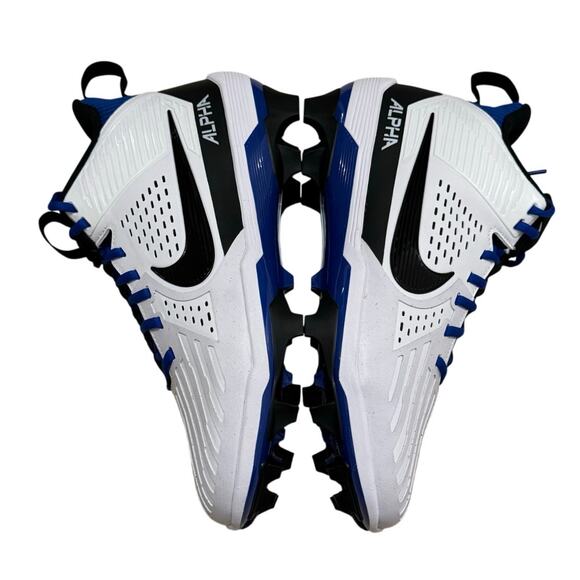 NEW Size 11 Nike Alpha Menace Strong Men\'s Football Cleats II5139-101 White Blue main image 9